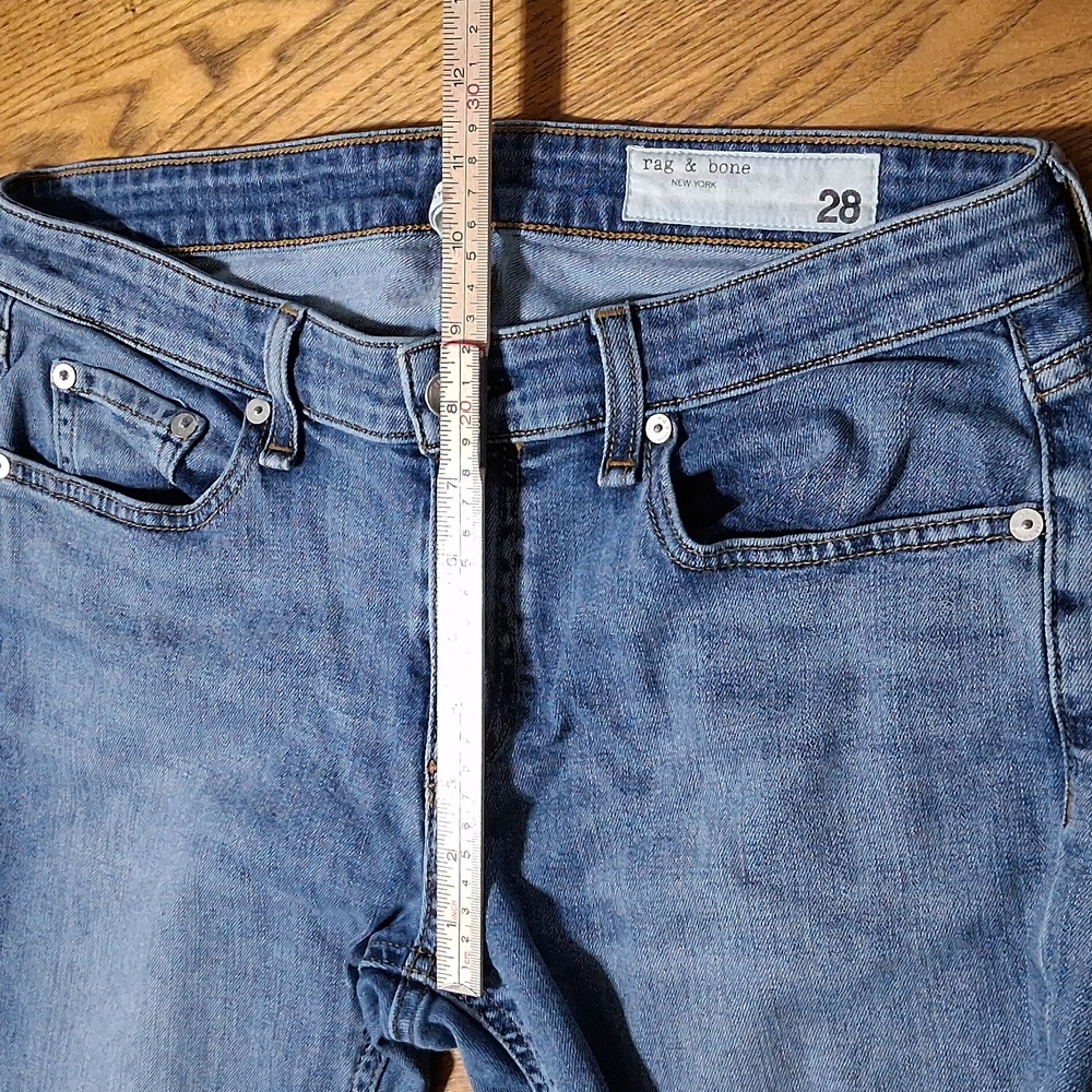 RAG & BONE Jeans Womens 28 BLUE LOW RISE SLIM BOYFRIEND Preowned Used Denim - Picture 5 of 8